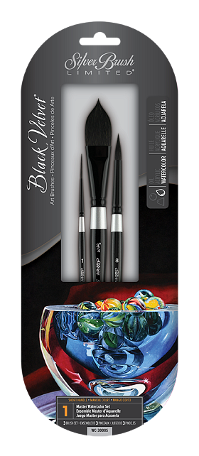 Sada akvarelových štětců Black Velvet, Silver Brush