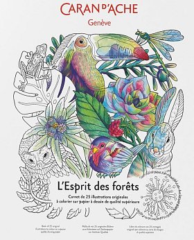 Kniha omalovánek L'Esprit des forêts, Caran D´Ache