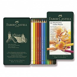 Pastelky Polychromos, plechová krabička, Faber-Castell