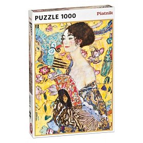 Puzzle Klimt - Dáma s vějířem