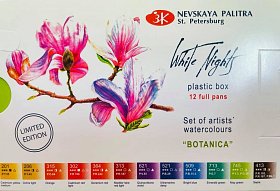 Akvarelové barvy sada Botanica, White Nights